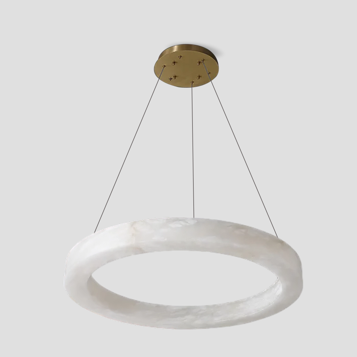 Theseus Alabaster Round Chandelier 19'' 27'' 36'' 60''D