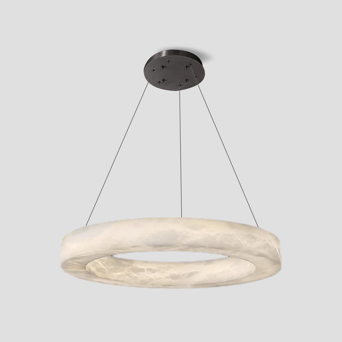 Theseus Alabaster Round Chandelier 19'' 27'' 36'' 60''D