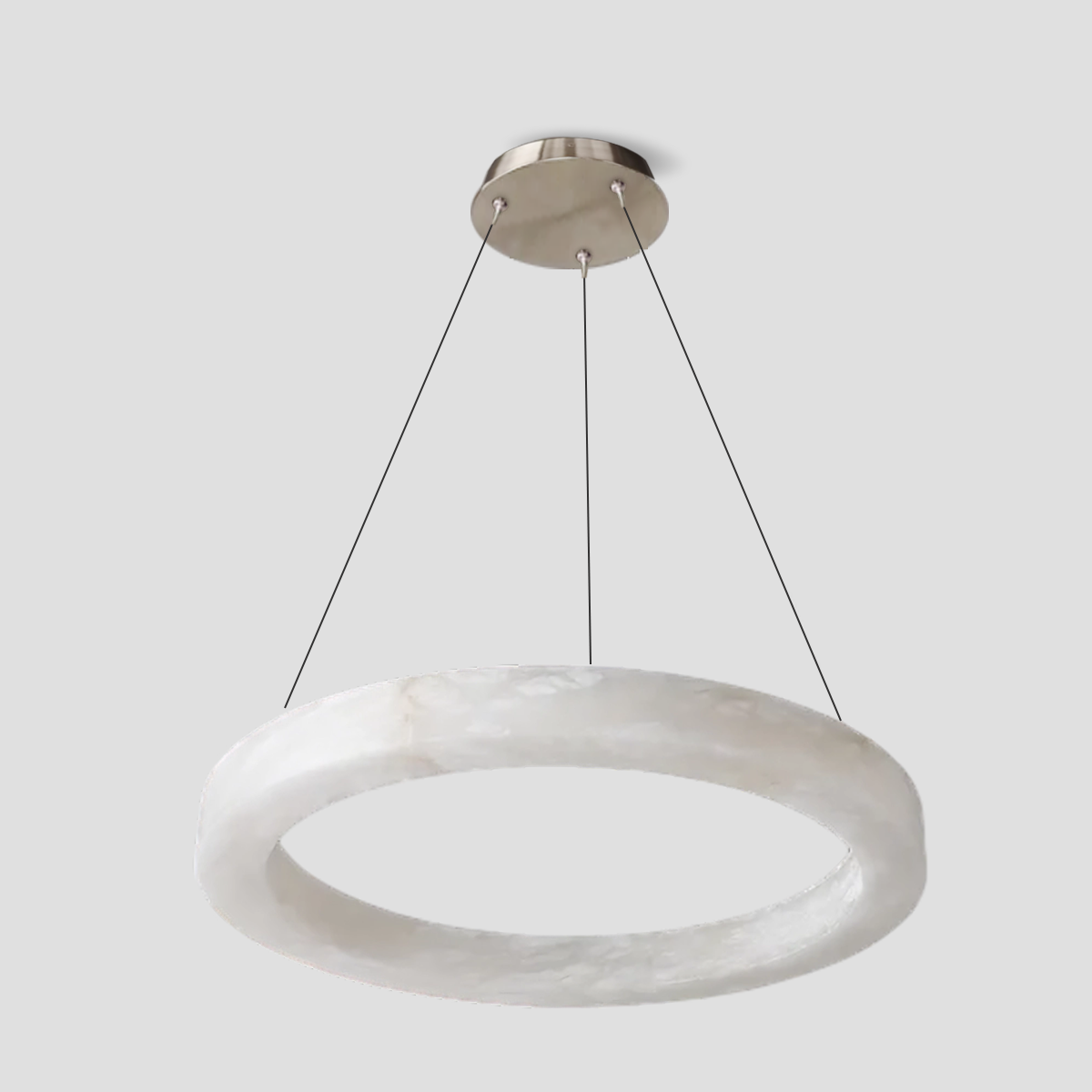 Theseus Alabaster Round Chandelier 19'' 27'' 36'' 60''D