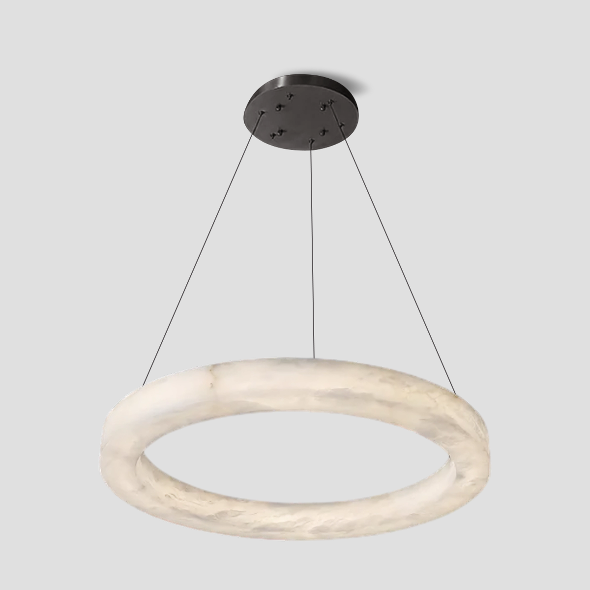Theseus Alabaster Round Chandelier 19'' 27'' 36'' 60''D