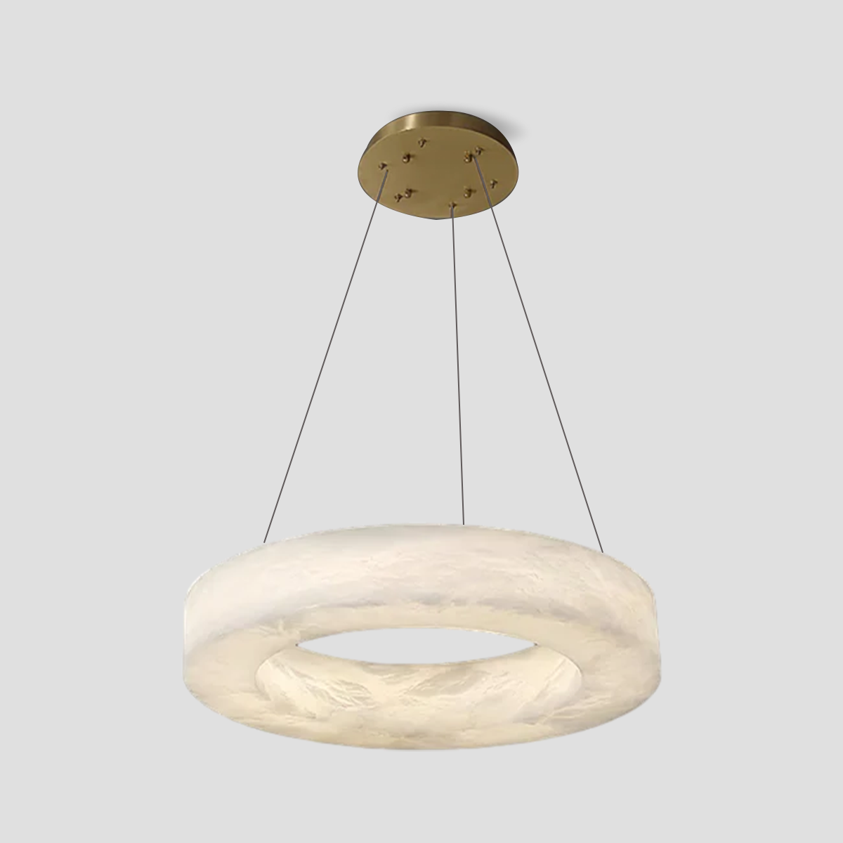 Theseus Alabaster Round Chandelier 19'' 27'' 36'' 60''D