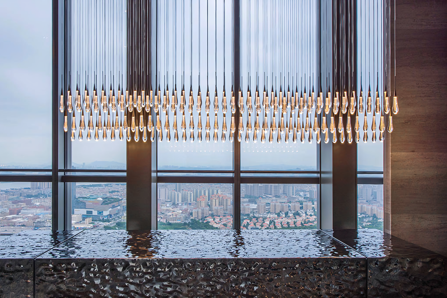 Elara Solitaires Linear Crystal Chandelier 37'' 50'' 70'' 87" 120"W#color_bronze,size_120"-160lights