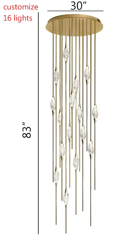 PEZEO CRYSTAL CHANDELIER 21''HPEZZEO CRYSTAL CHANDELIER 21''H