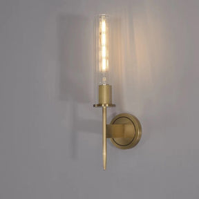 Clean Lines Single Head K9 Crystal short Candlestick Wall Sconce