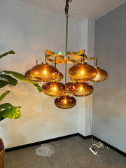 Cabrete Clear Glass Round Chandelier 36"