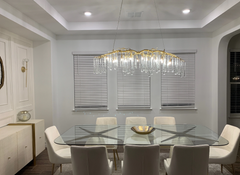 Teardrop Branch Chandelier Natural Engraved Brass Finish 49"