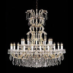 Maria theresa 36 light gold chandelier