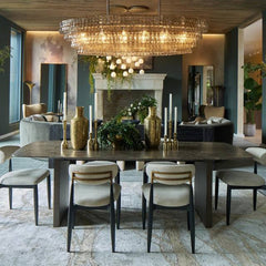 Ghiacci Oval Glass Chandelier 54'' 65''W