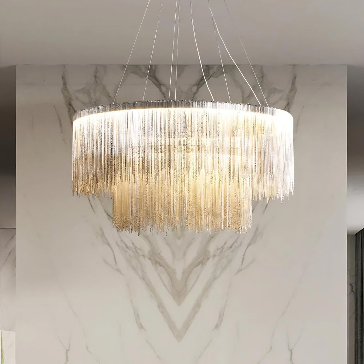 Teresa Cadena Steel Tassel Modern Chandelier