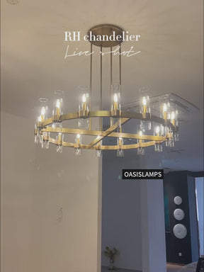 Ravelle Blown Round Chandelier 36" 48" 60"