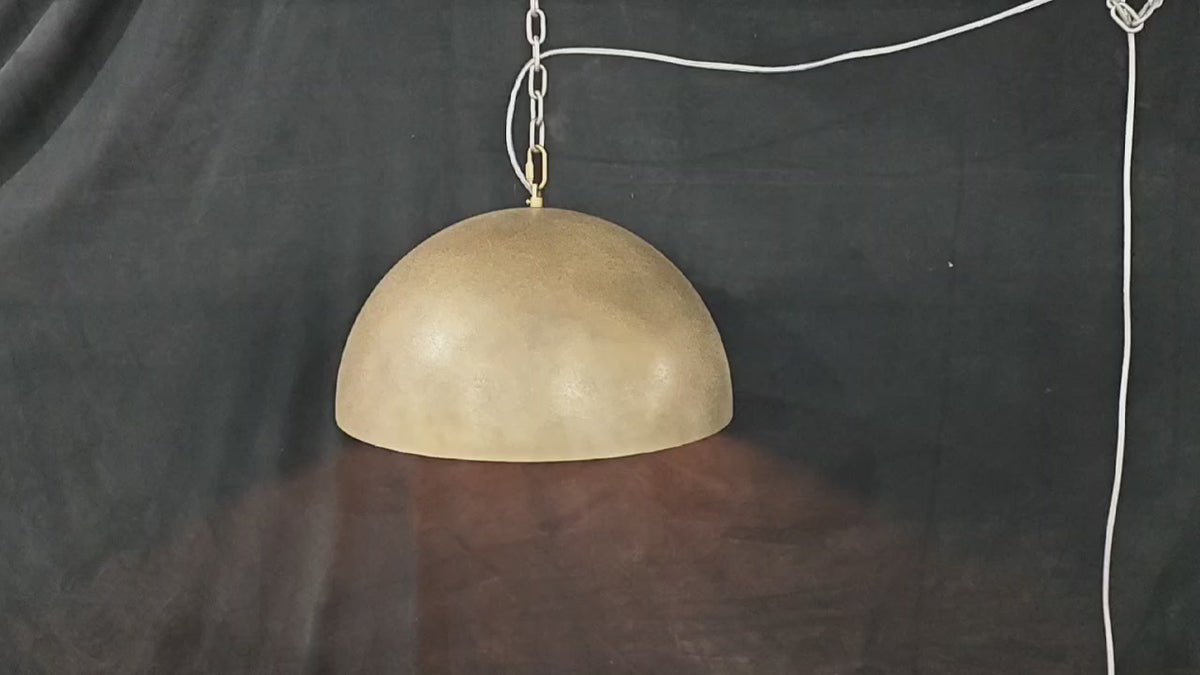 Cast Metal Domed Pendant