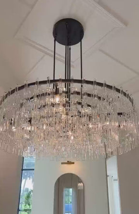 Marignac Crystal Chain Round Chandelier 36" 48'' 60''