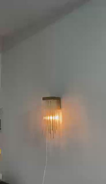 Cascade Crystal And Metal Rods Wall Sconce