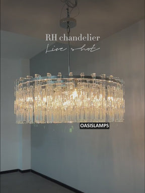 Marignac Crystal Chain Round Chandelier 36" 48'' 60''