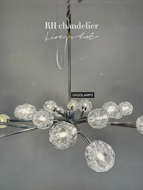 Belle Round Chandelier Clear and Smoke 24'' 36'' 48'' 60'' 72''