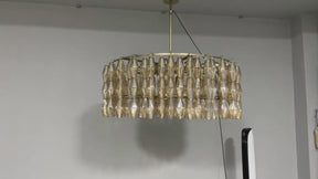 Chara Smoke Glass Round Chandelier 47"