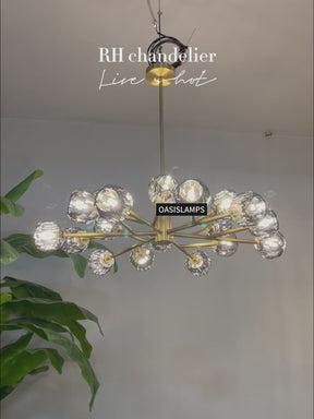 Belle Round Chandelier Clear and Smoke 24'' 36'' 48'' 60'' 72''