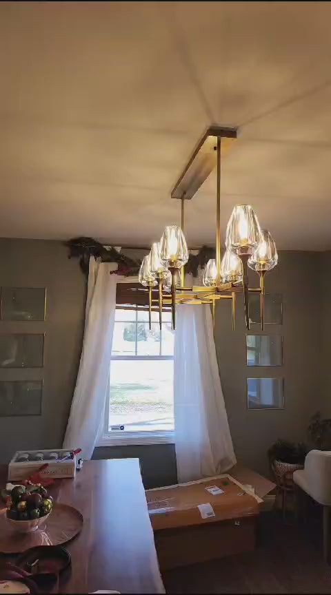 Tulip Linear chandelier  52'' 65''