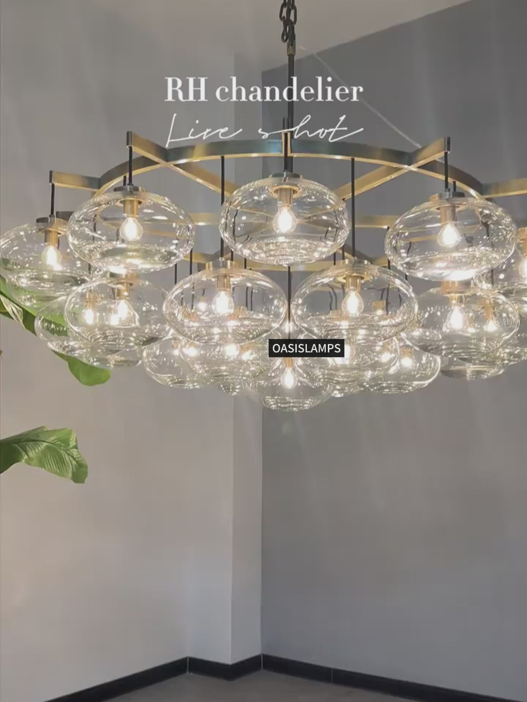 Cabretta round chandelier 60''