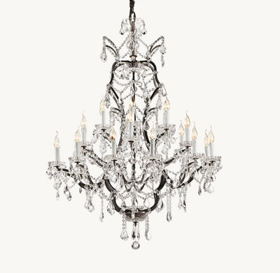 Roococo Round crystal chandelier 18" 28" 33" 40" 60" 101"