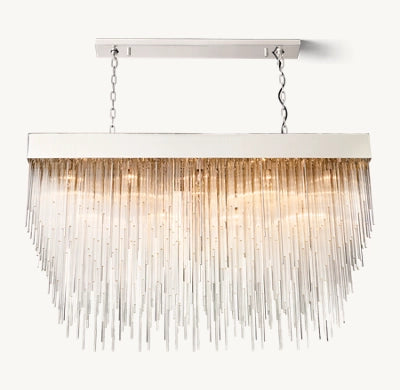 Cascade Square & Rectangular Chandelier D 20'' 30'' 54''