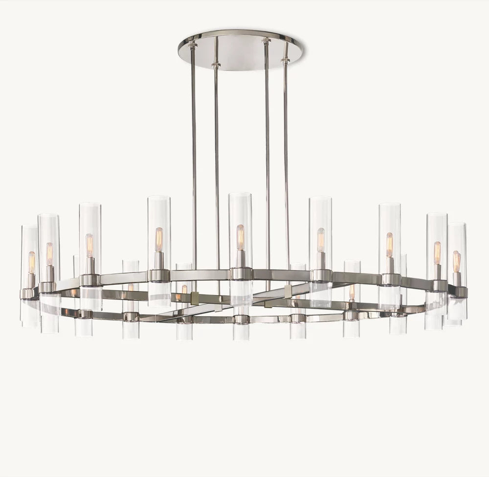 Ravelle Blown Round Chandelier 36" 48" 60"