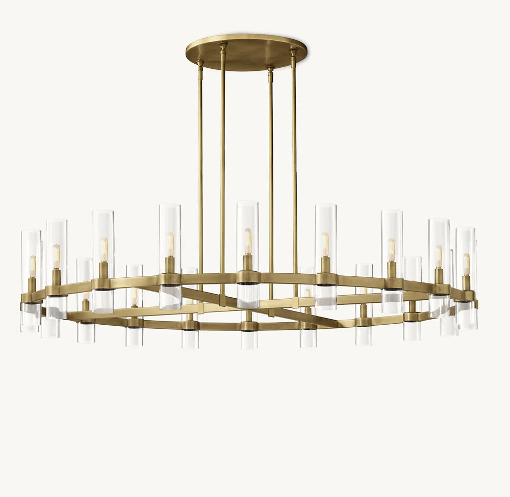 Ravelle Blown Round Chandelier 36" 48" 60"