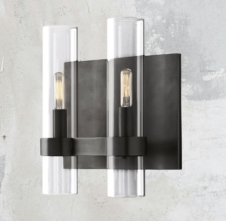 Ramve Glass 2-Head Wall Sconce