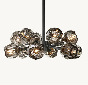 Belle Round Chandelier Clear and Smoke 24'' 36'' 48'' 60'' 72''