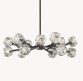 Belle Round Chandelier Clear and Smoke 24'' 36'' 48'' 60'' 72''