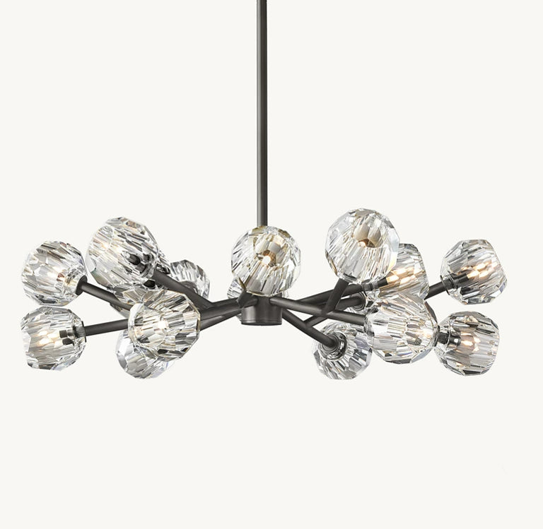 Belle Round Chandelier Clear and Smoke 24'' 36'' 48'' 60'' 72''