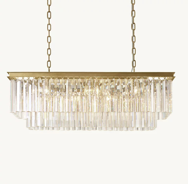 Odeon Rectangular Chandelier For Living Room Dining Room