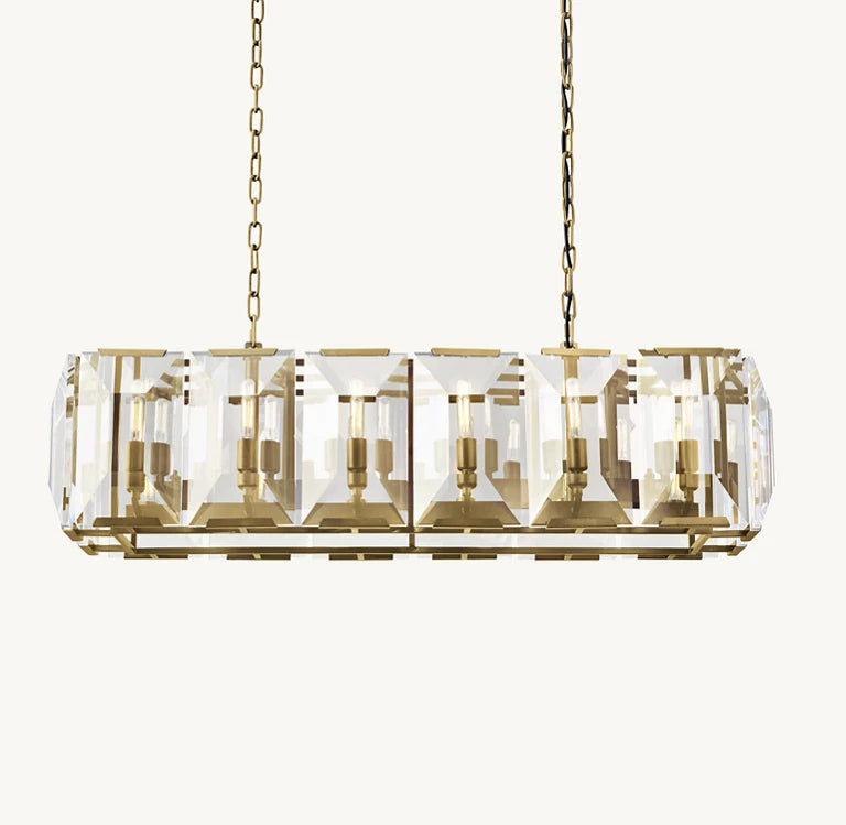 Harlow Crystal Rectangular Chandelier 42" 55" 62" 74"