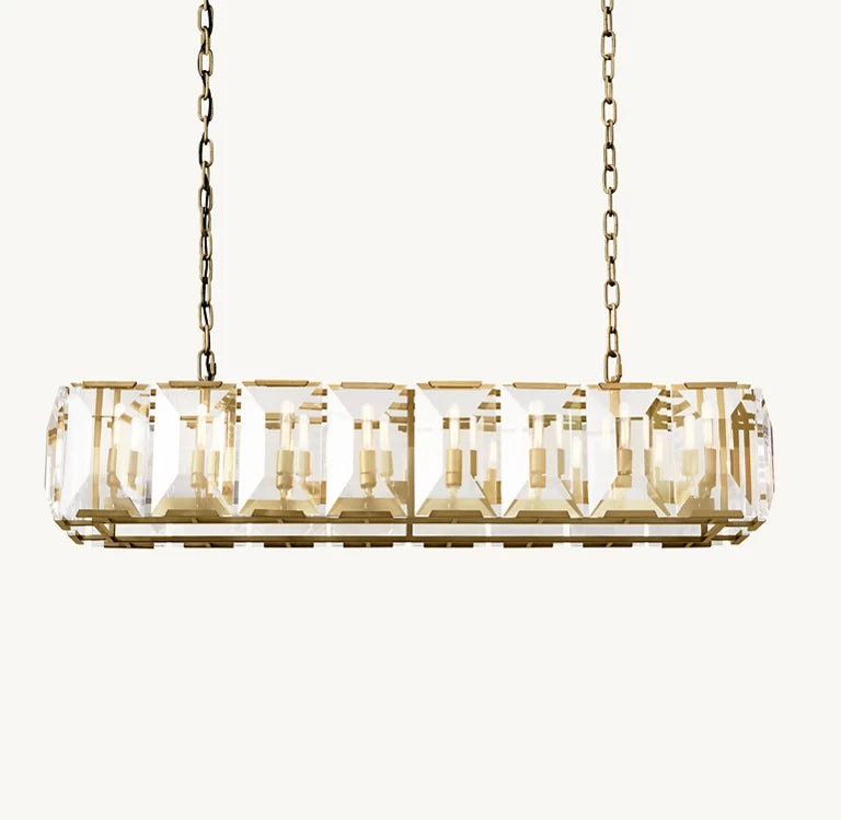 Harlow Crystal Rectangular Chandelier 42" 55" 62" 74"