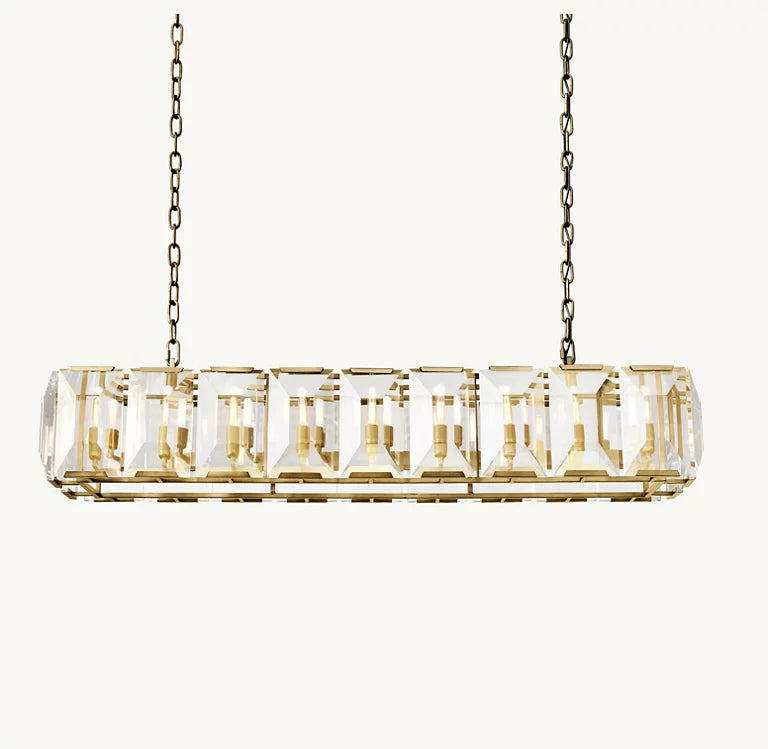 Harlow Crystal Rectangular Chandelier 42" 55" 62" 74"