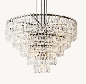 Marignac Crystal Chain  Multi-Tier Round Chandelier 36" 48" 60"