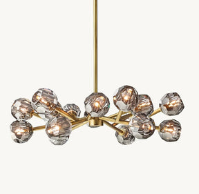 Belle Round Chandelier Clear and Smoke 24'' 36'' 48'' 60'' 72''