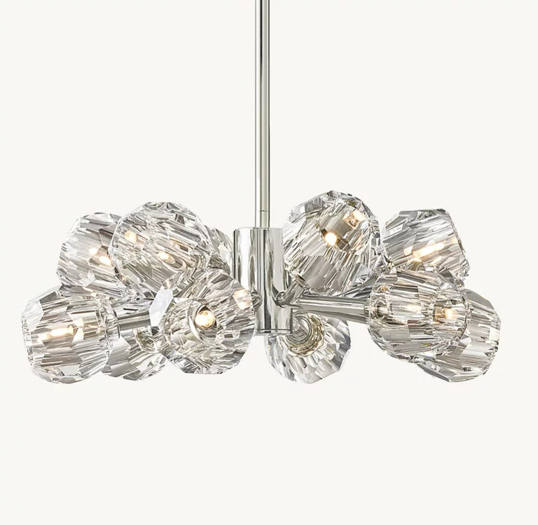 Belle Round Chandelier Clear and Smoke 24'' 36'' 48'' 60'' 72''