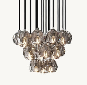 Belle Round Cluster Chandelier Clear / Smoky 14" 19" 24" 30" 40"