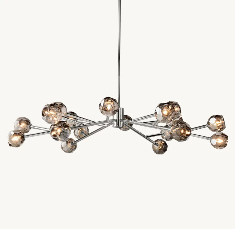 Belle Round Chandelier Clear and Smoke 24'' 36'' 48'' 60'' 72''