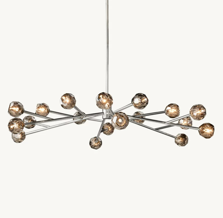 Belle Round Chandelier Clear and Smoke 24'' 36'' 48'' 60'' 72''