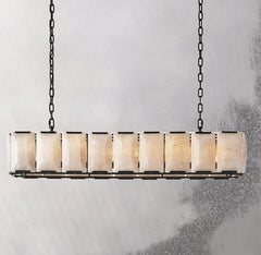 Harlow de Calcite Rectangular Chandelier 62"