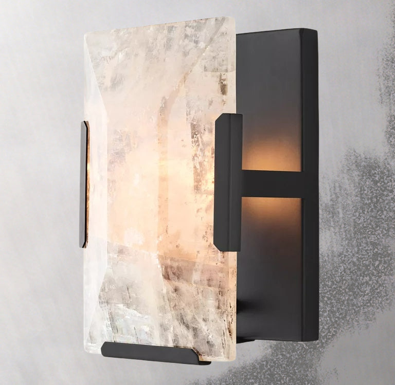 Harlow de Translucent Modern Calcite Wall Sconce