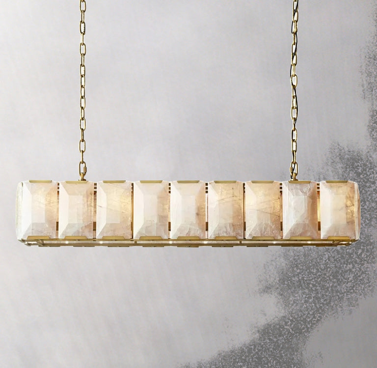 Harlow de Calcite Rectangular Chandelier 62"