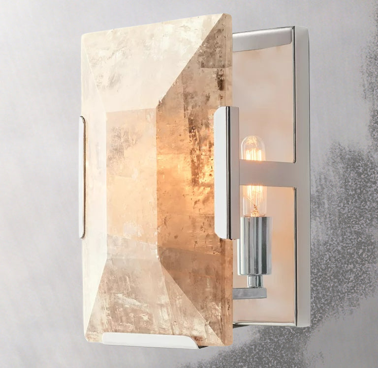 Harlow de Translucent Modern Calcite Wall Sconce