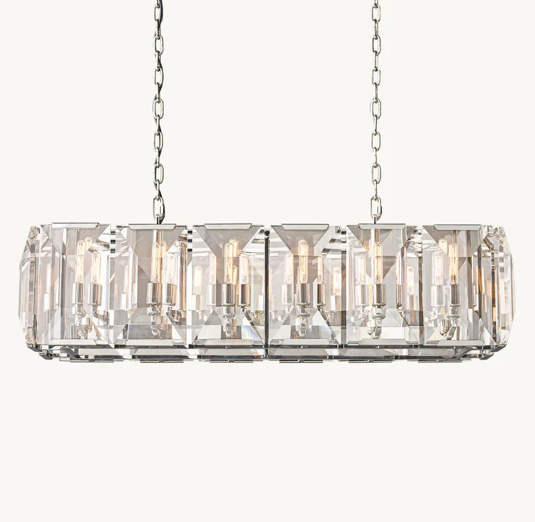 Harlow Crystal Rectangular Chandelier 42" 55" 62" 74"