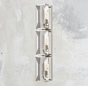 Halou Crystal Triple Sconce 32"H