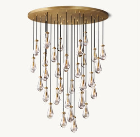 Raindrop Round Chandelier D 60"