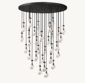 Raindrop Round Chandelier D 60"