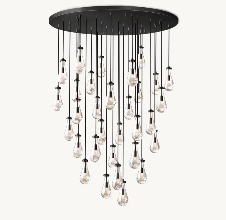 Raindrop Round Chandelier D 60"